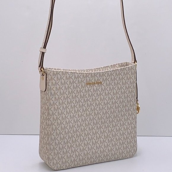 Michael Kors Jet Set Travel Large Messenger Crossbody Bag Light Cream Multi - Picture 2 of 16